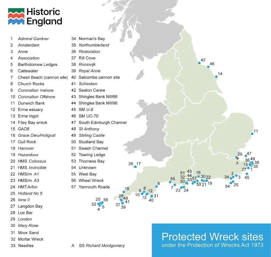Historic-England-map-of-the-57-Protected-Wreck-Sites-in-English-waters.-They-have-the-highest-level-of-protection-due-to-their-historic-and-archaeological-importance