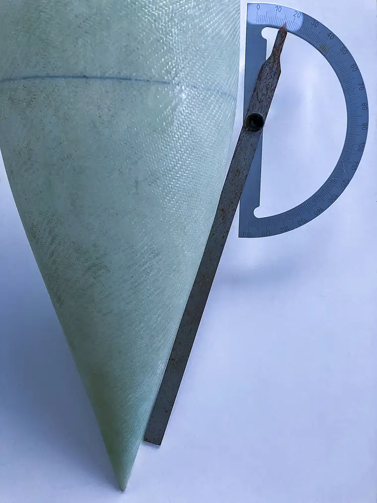 Trailing cone at 16°