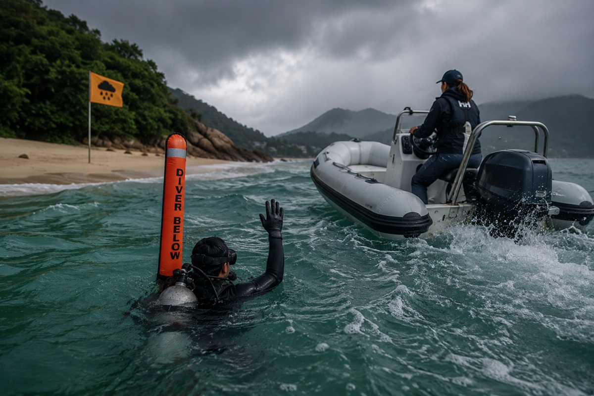 Woman arrested after boat strikes diver in Hong Kong