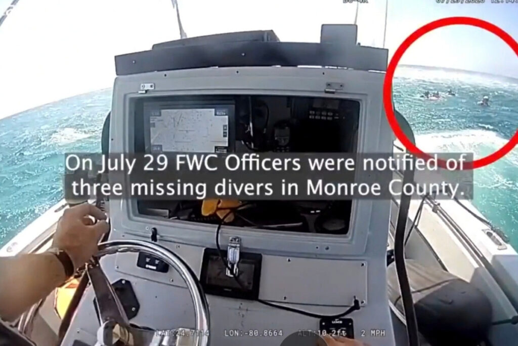 Three divers rescued at Duck key Florida